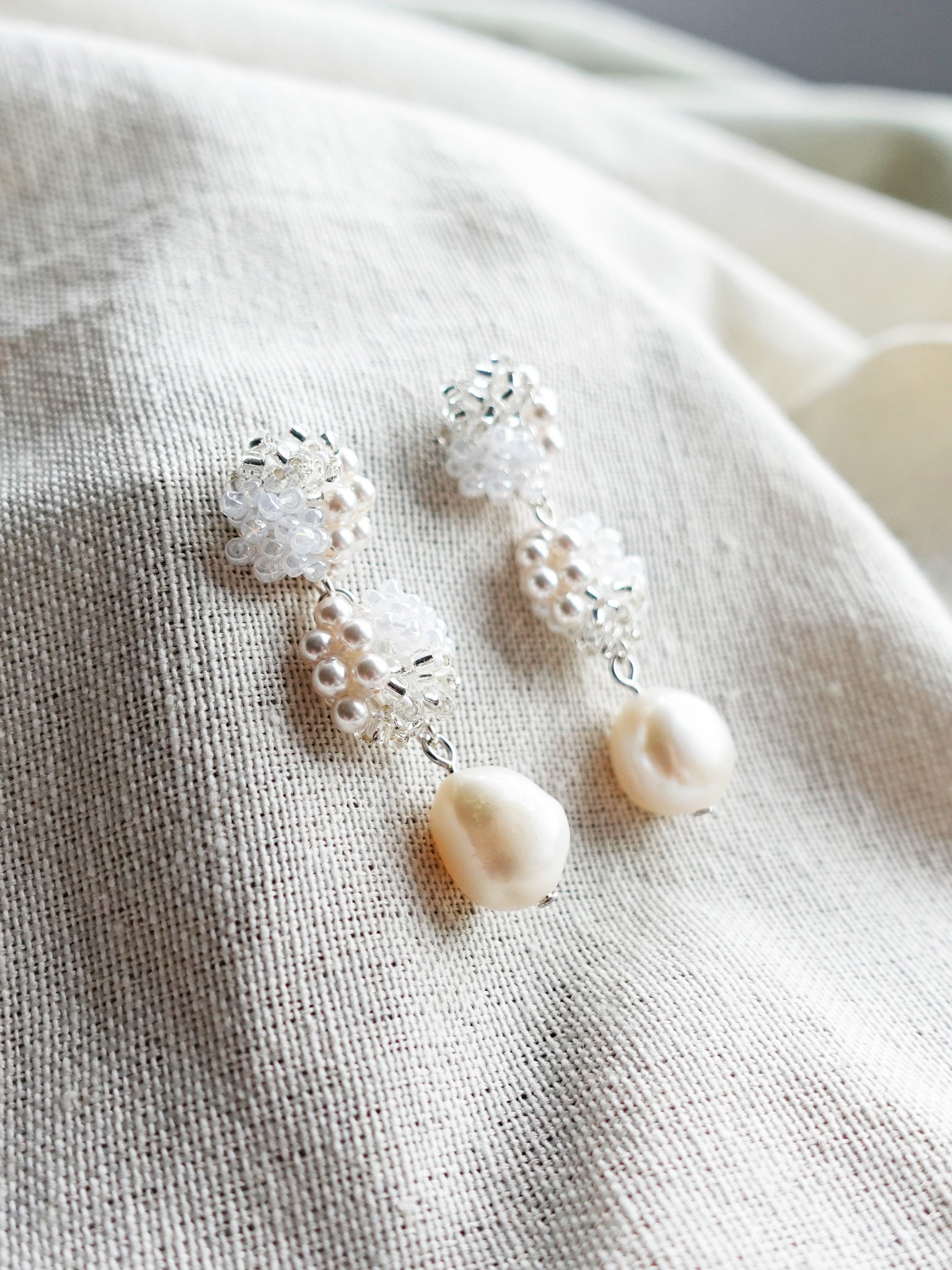 Ariana Richele Earrings in White Side
