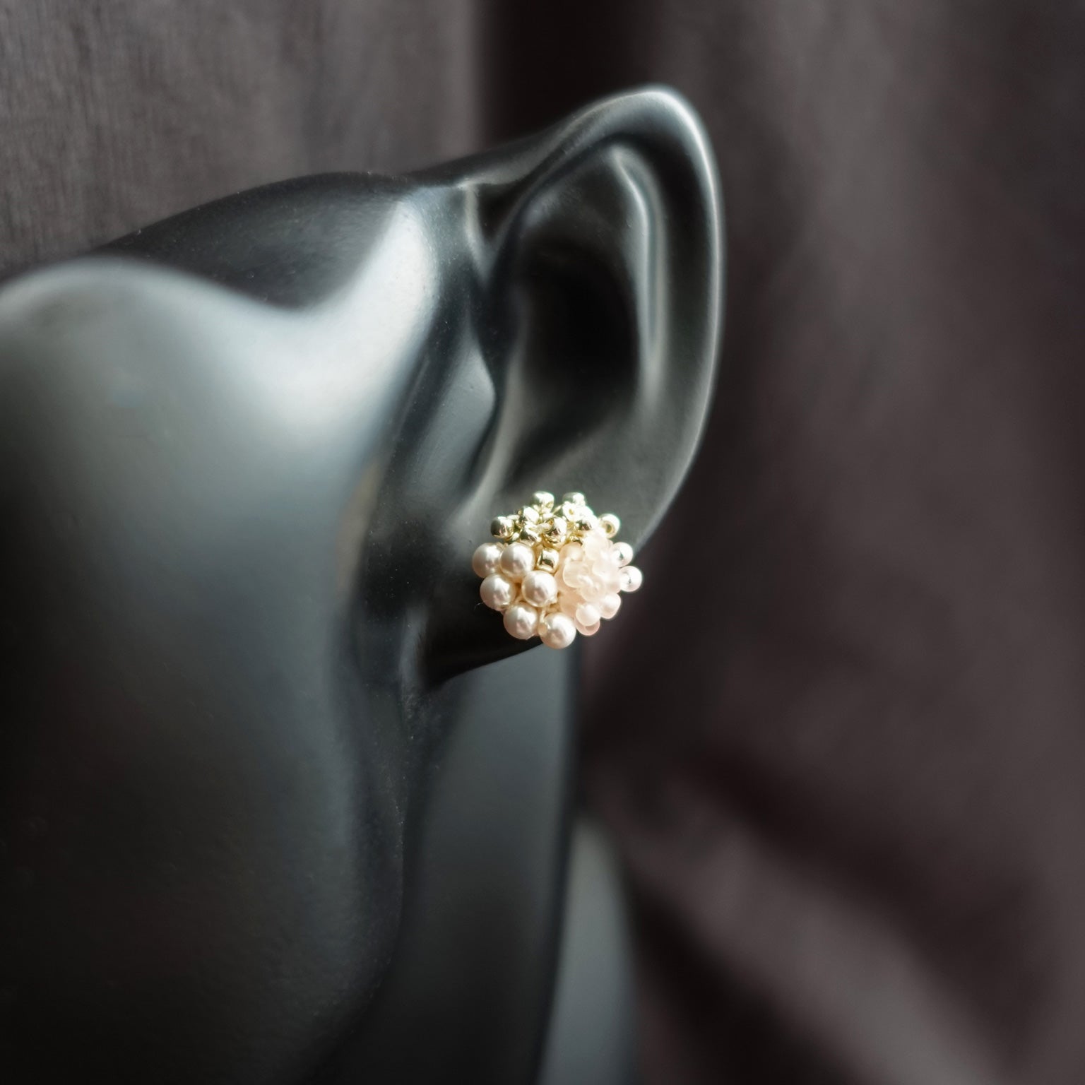 Ariana Stud Earrings in Blush Pink Bust