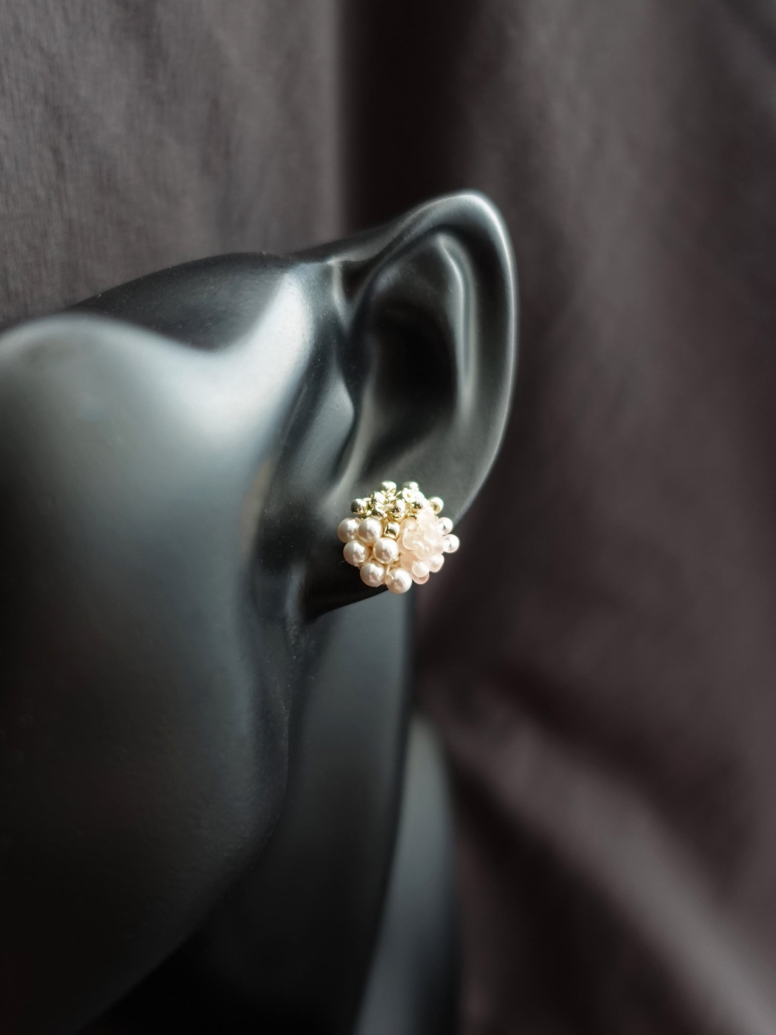 Ariana Stud Earrings in Blush Pink Bust