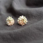 Ariana Stud Earrings in Blush Pink Front