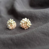Ariana Stud Earrings in Blush Pink Front