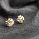 Ariana Stud Earrings in Blush Pink Side