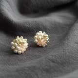 Ariana Stud Earrings in Blush Pink Side