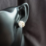 Ariana Stud Earrings in Cloud White Bust