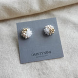 Ariana Stud Earrings in Cloud White Card