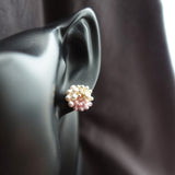 Ariana Stud Earrings in Mauve Purple Bust