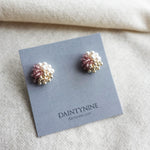 Ariana Stud Earrings in Mauve Purple Card
