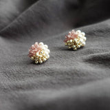 Ariana Stud Earrings in Mauve Purple Front
