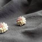 Ariana Stud Earrings in Mauve Purple Right