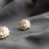 Ariana Stud Earrings in Mauve Purple Right