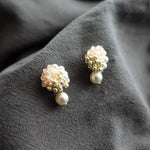 Ariana Mariota Earrings in Blush Pink Left