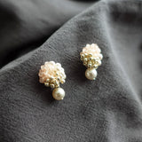 Ariana Mariota Earrings in Blush Pink Left