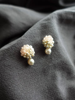Ariana Mariota Earrings in Blush Pink Left
