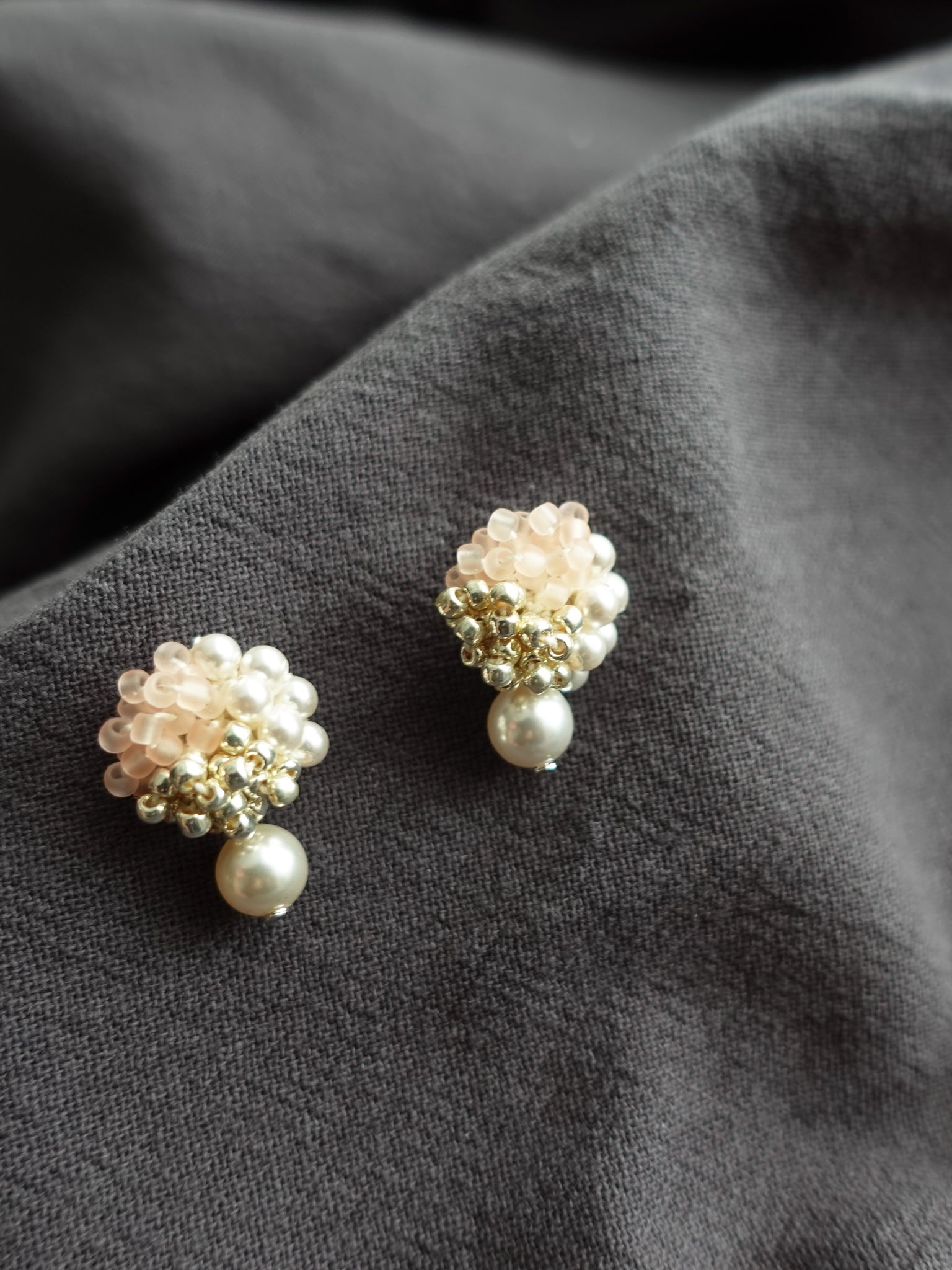 Ariana Mariota Earrings in Blush Pink Right
