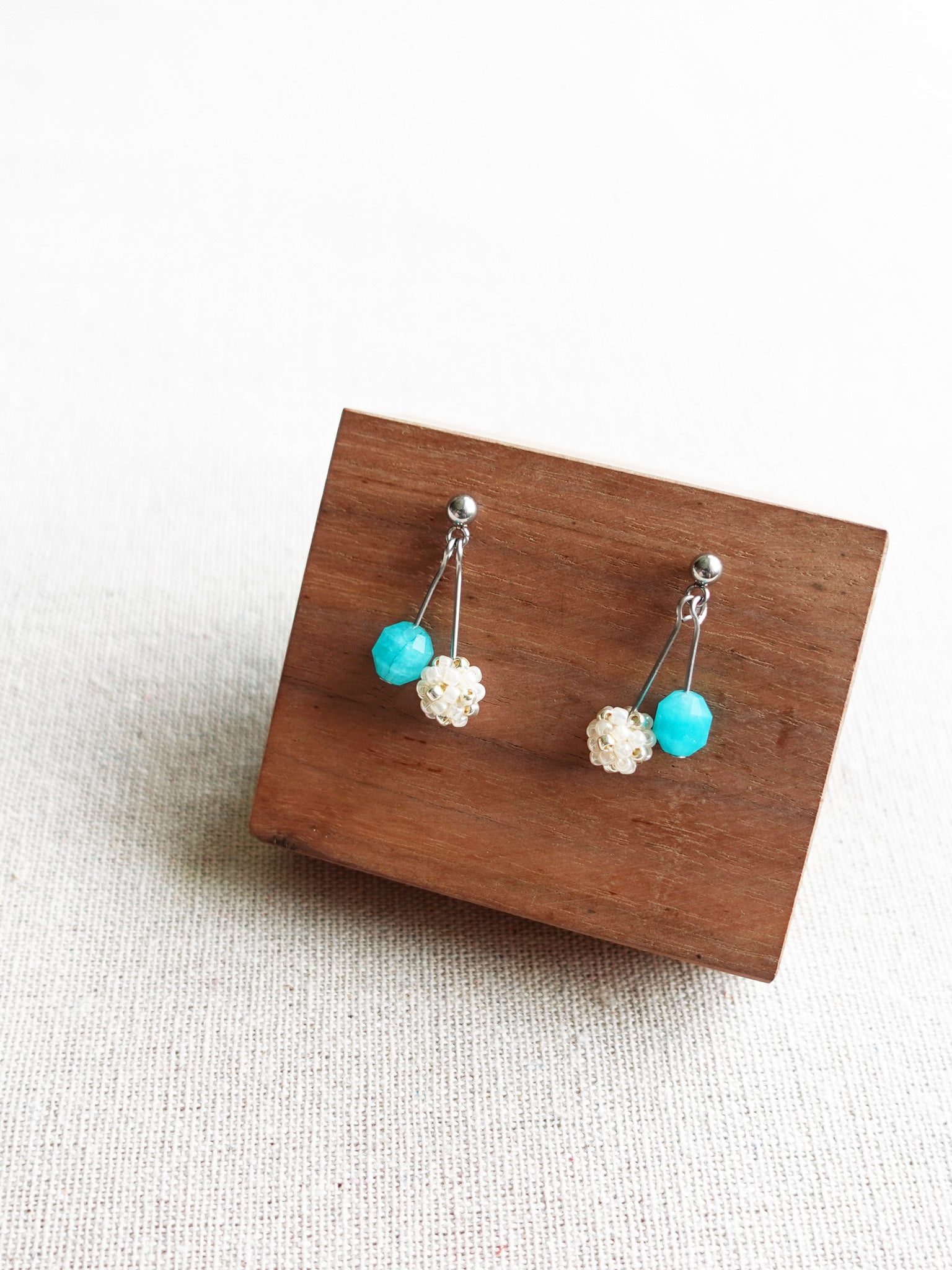 Avery Amazonite Earrings Display Front