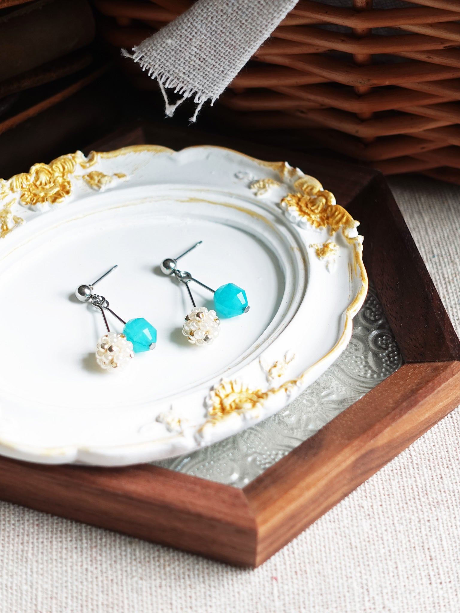 Avery Amazonite Earrings Plate