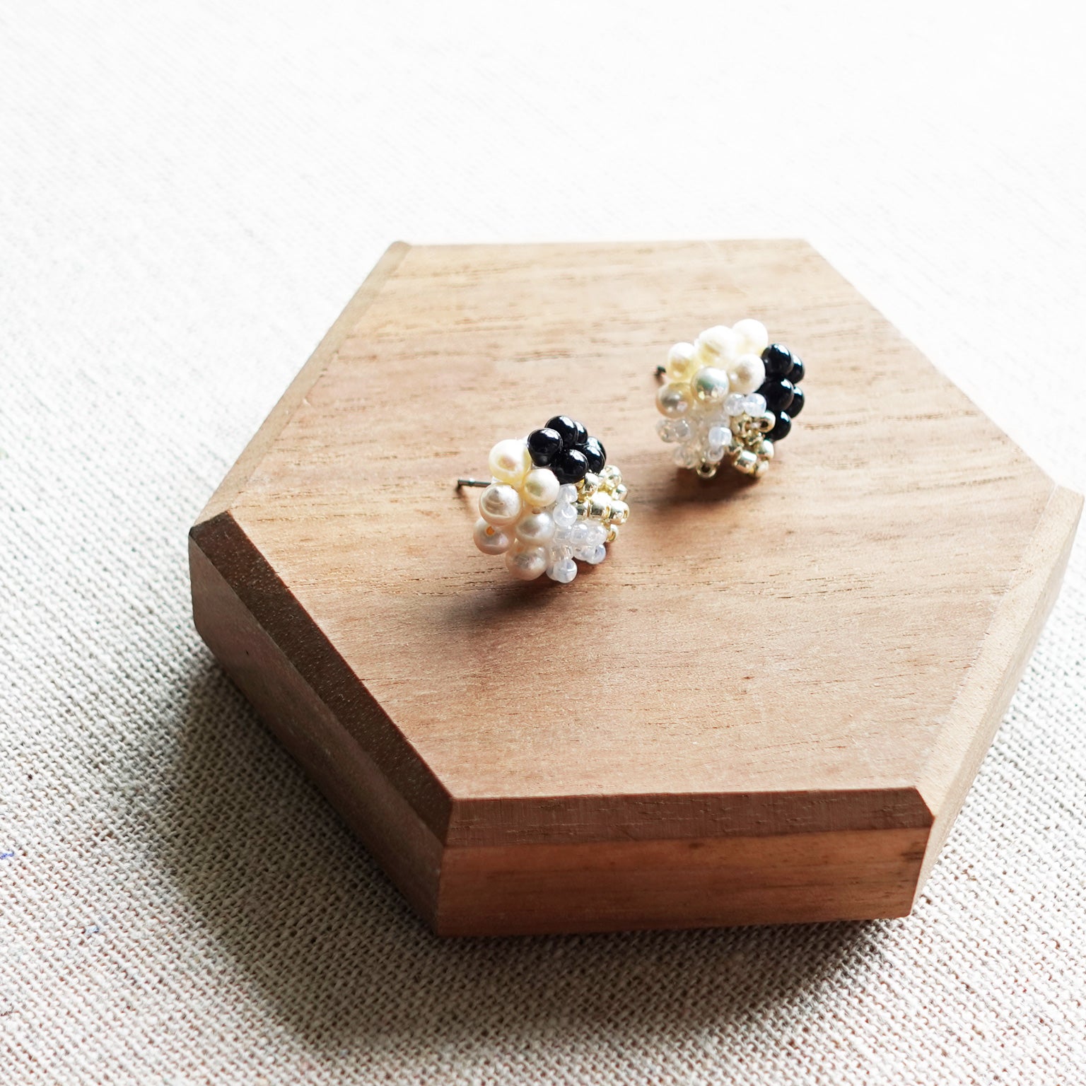 Bada Stud Earrings Display Front