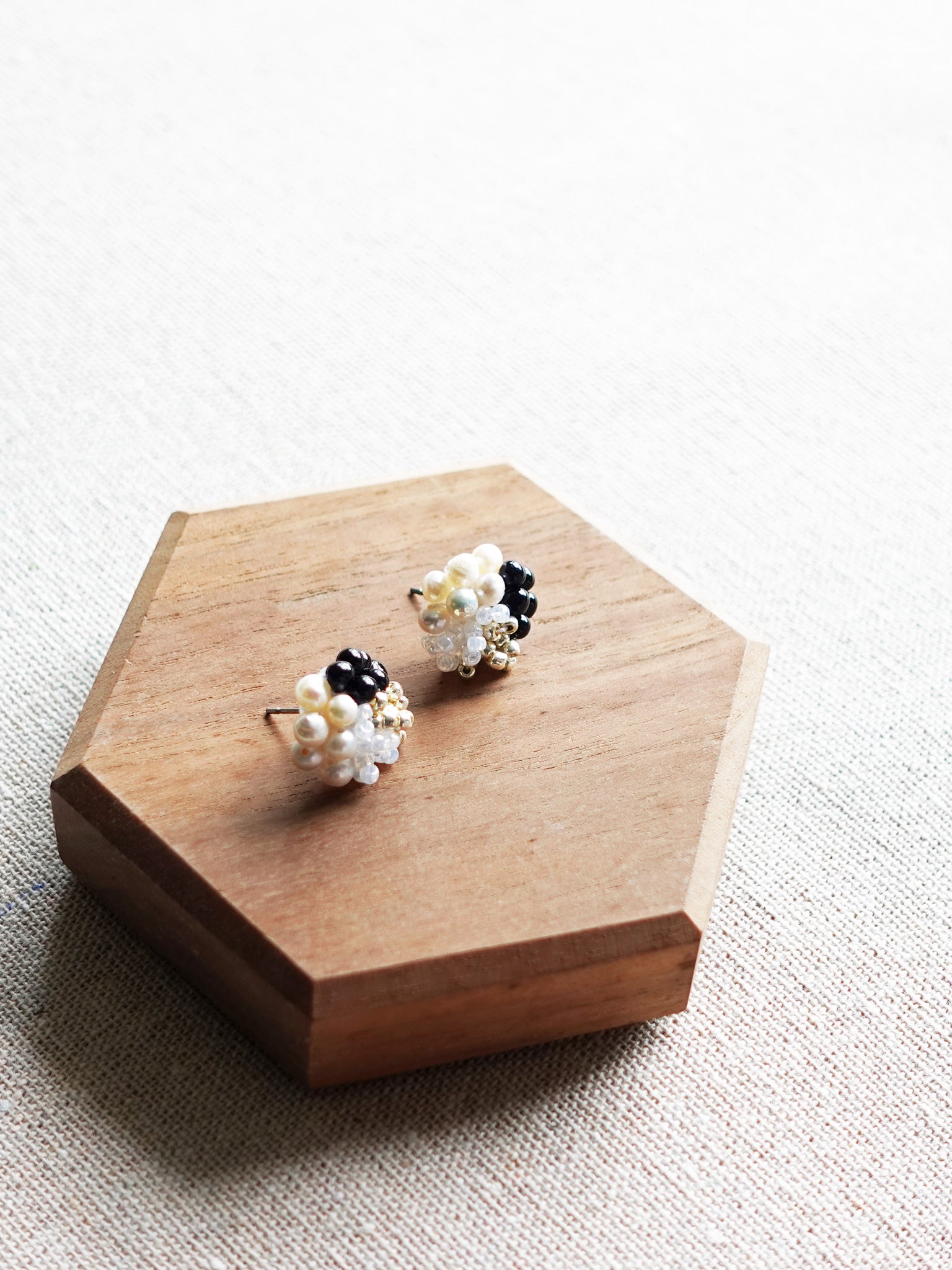Bada Stud Earrings Dislpay Side