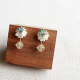 Bridget Earrings in Ocean Green Display Front
