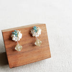 Bridget Earrings in Ocean Green Display Right