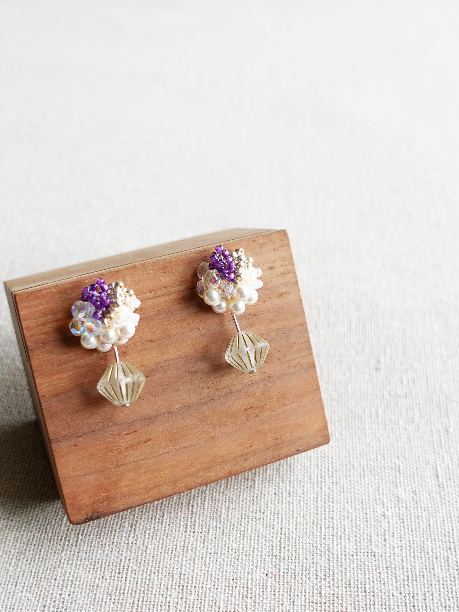 Bridget Earrings in Royal Purple Display Front