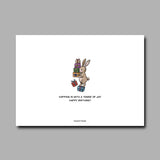 Bunny and Presents Birthday Card