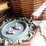 Camellia Mariota Bicolor Earrings in Royal Purple Plate