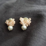 Camellia Mariota Earrings in Blush Pink Right