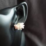 Camellia Stud Earrings in Blush Pink Bust