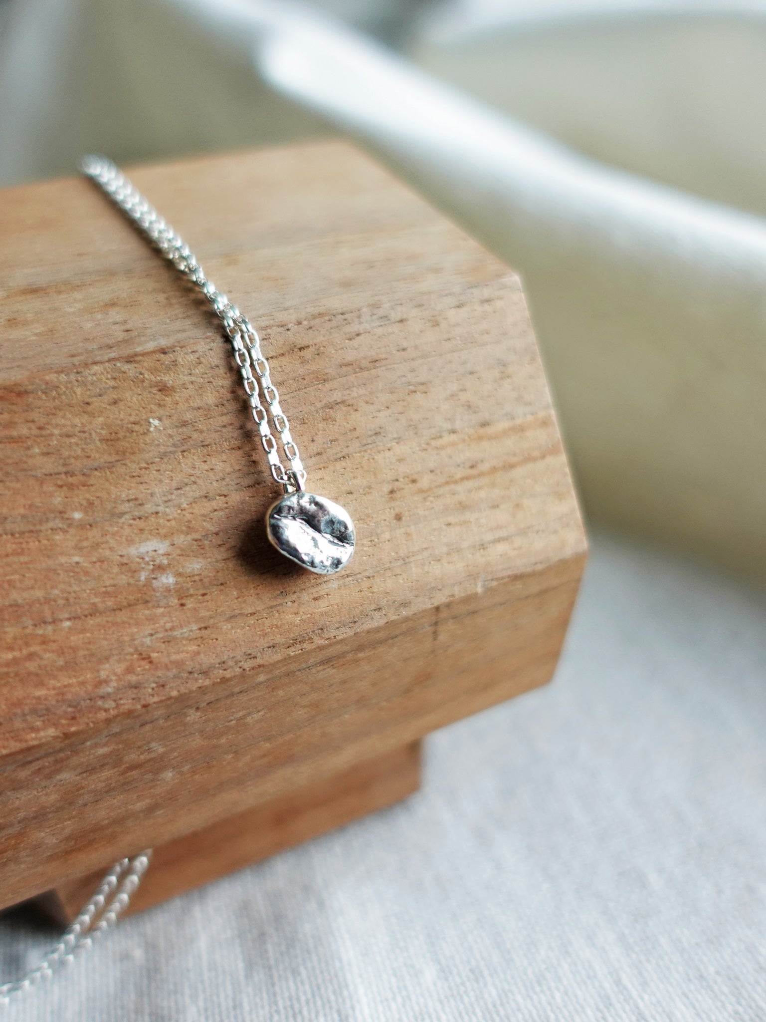 Coffee Bean Necklace Side