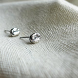 Coffee Bean Stud Earrings Left