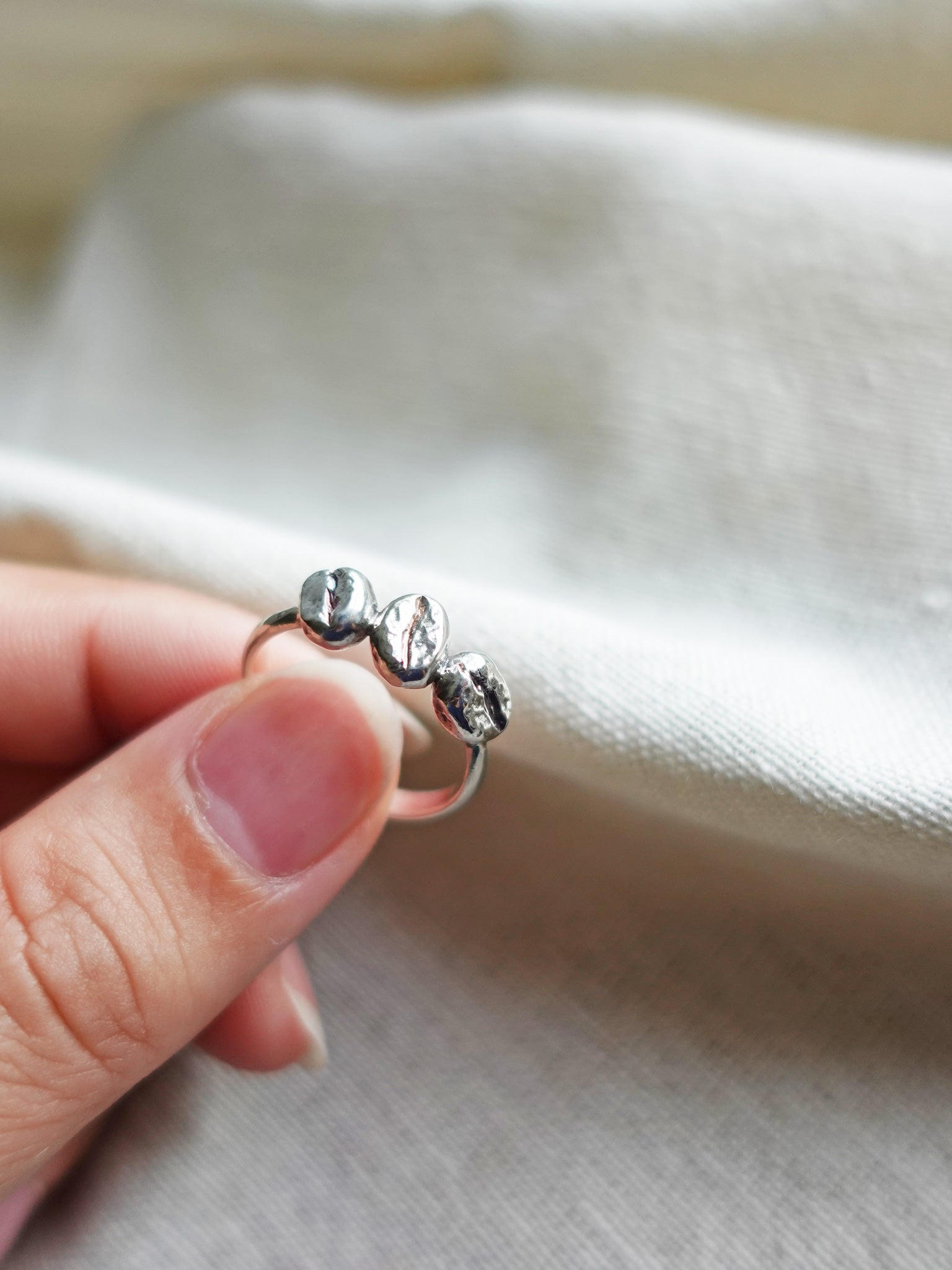 Coffee Beans Ring Held