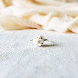 Cyme Petite Slim Ring in White