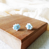 Cyme Petite Stud Earrings in Blue