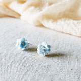 Cyme Petite Stud Earrings in Blue