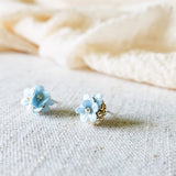 Cyme Petite Stud Earrings in Blue