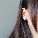 Cyme Petite Stud Earrings in Pink
