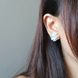 Cyme Stud Earrings in Blue