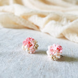Cyme Stud Earrings in Pink