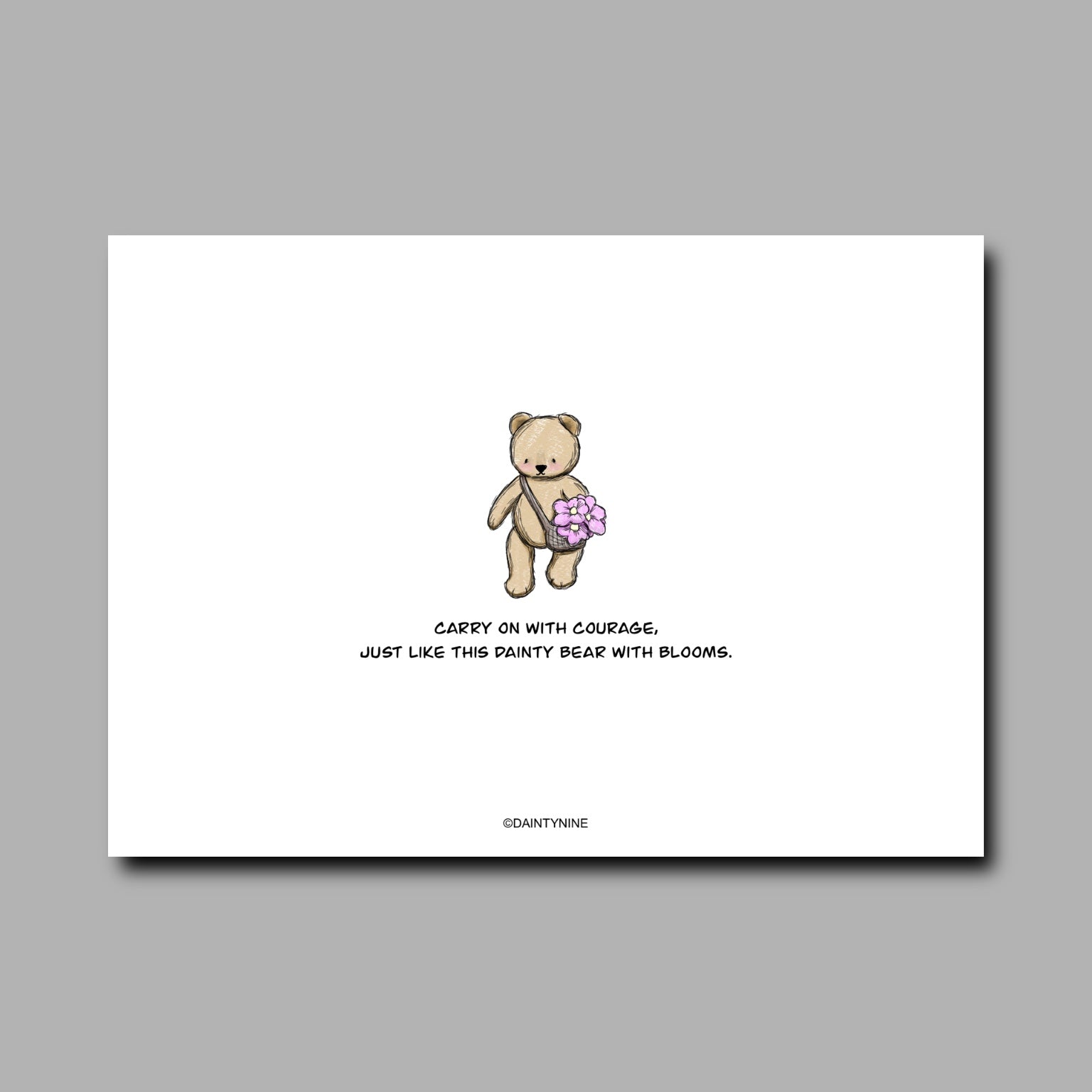 Dainty Bear Encouragement Card