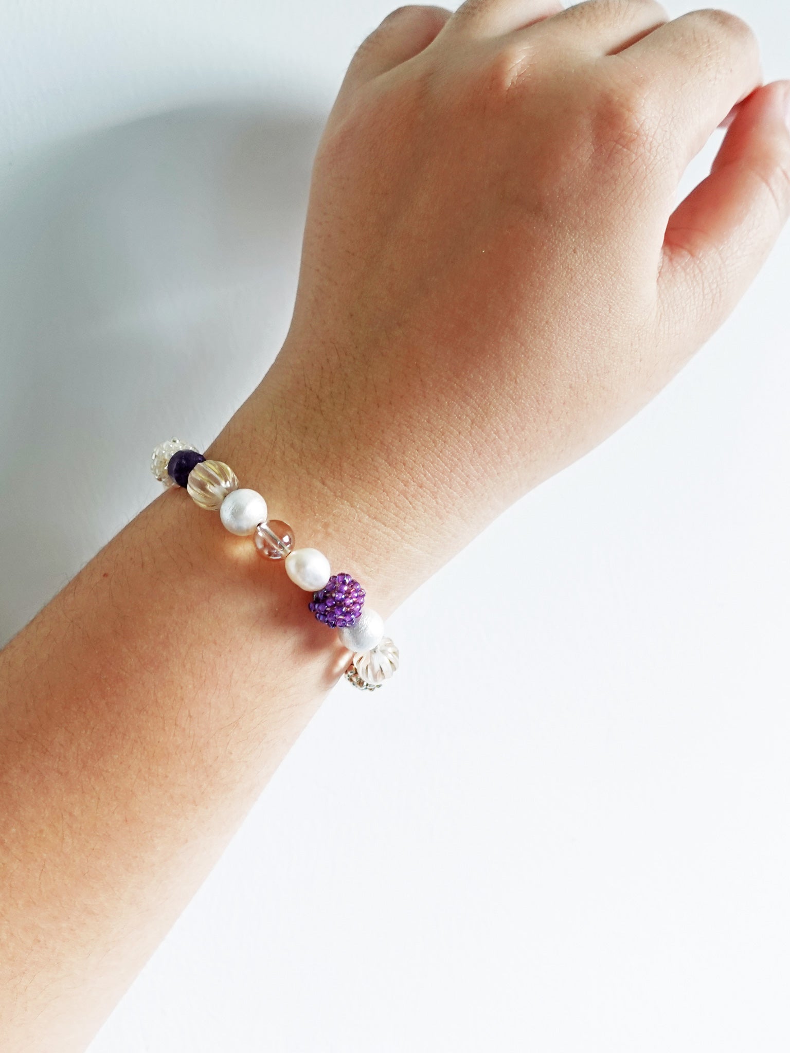 Elowen Bracelet in Royal Purple Hand 1
