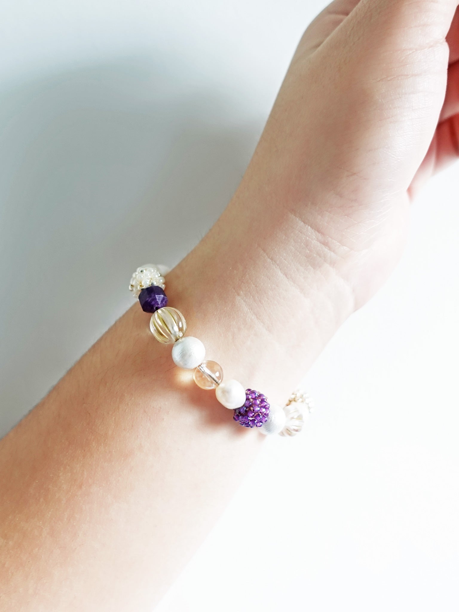 Elowen Bracelet in Royal Purple Hand 2