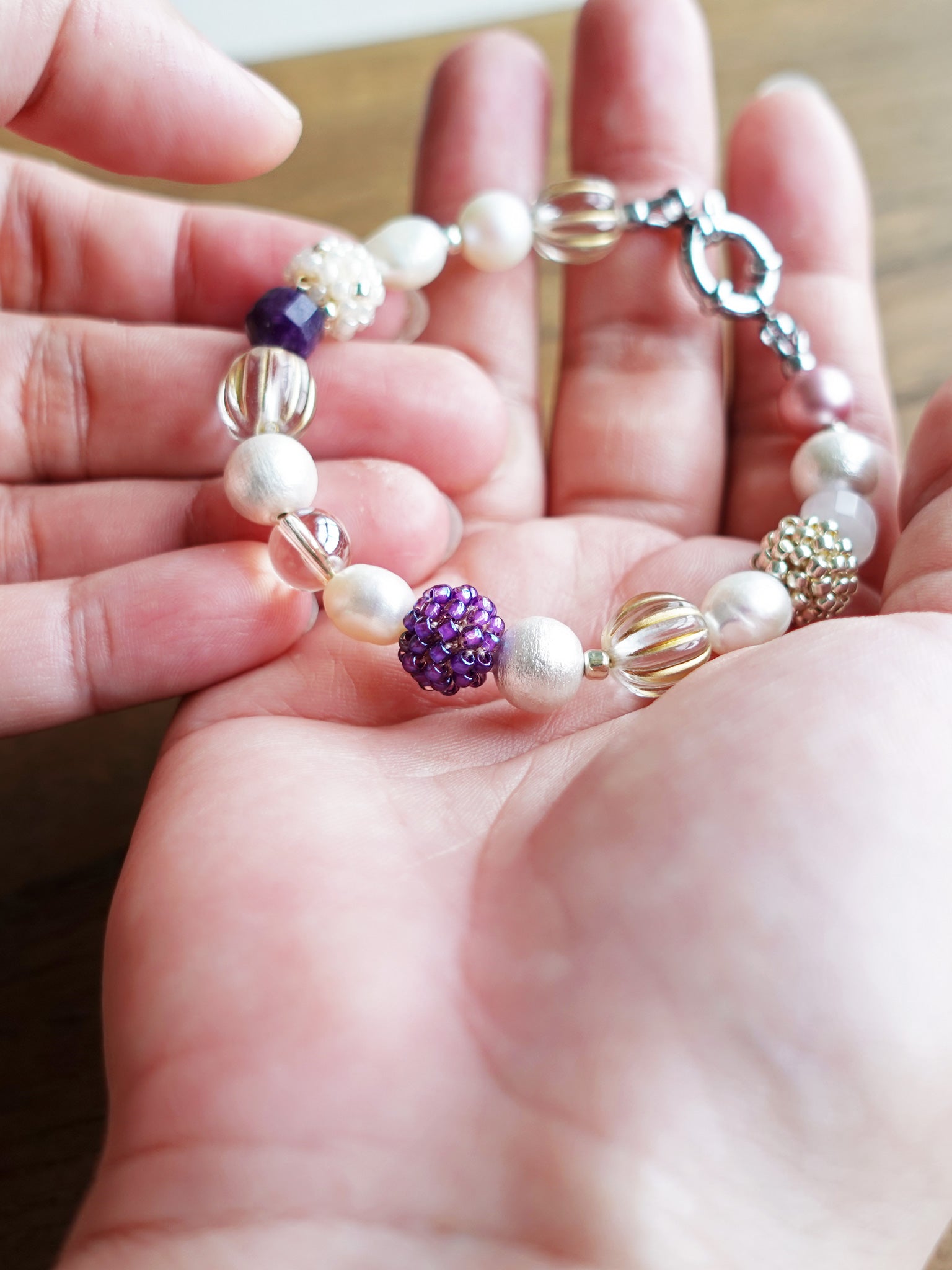 Elowen Bracelet in Royal Purple Palms