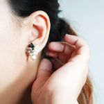 Emery Snowball Earrings Model