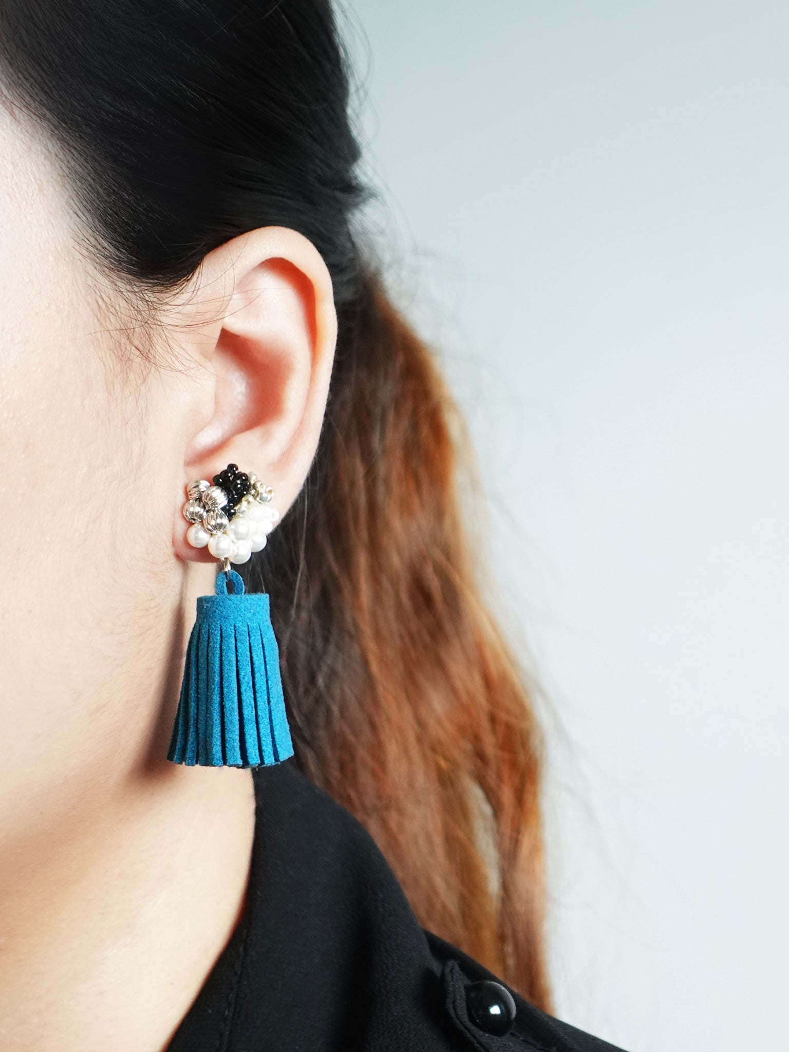 Emery Tassel Earrings Model
