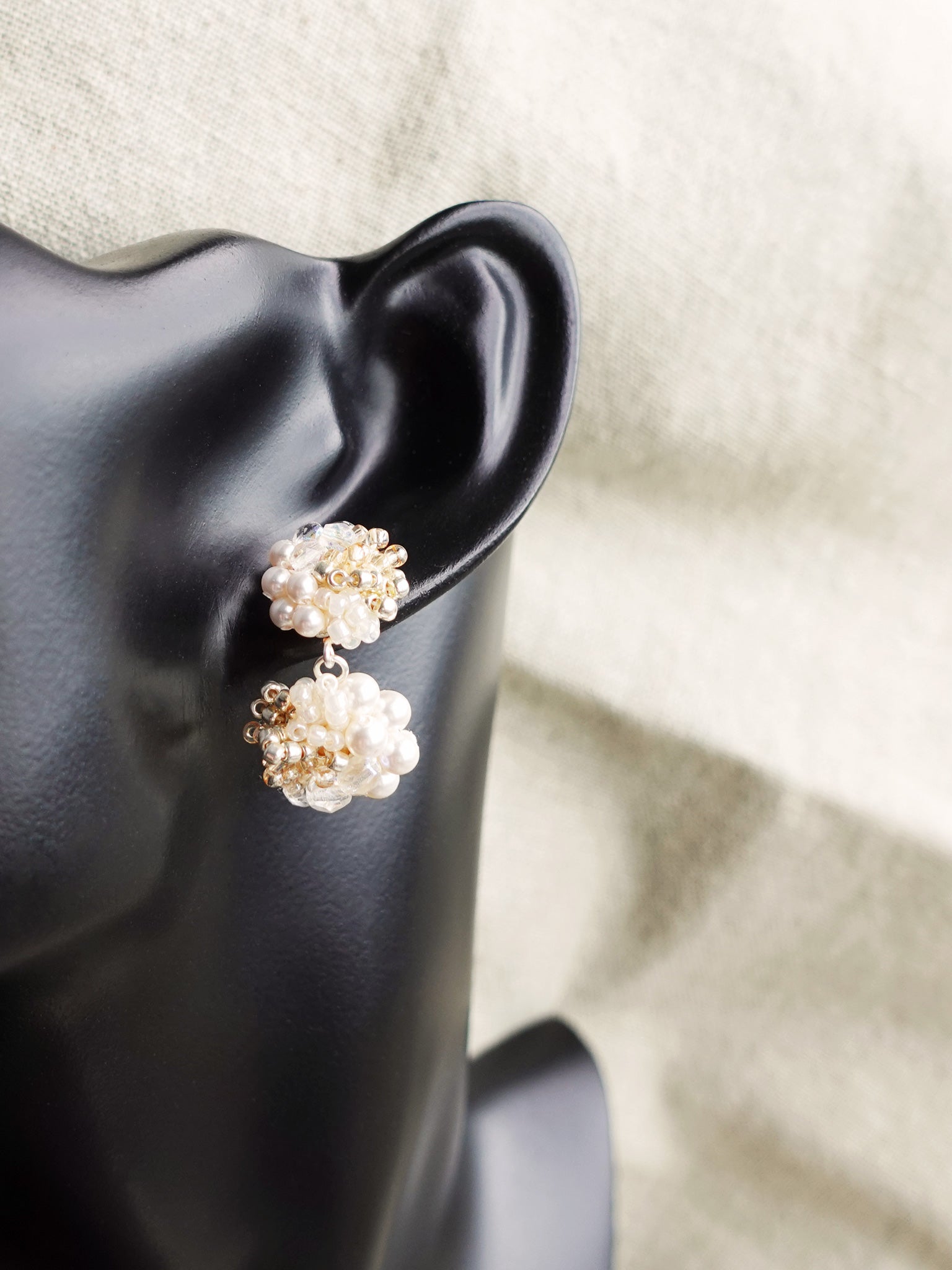 Estellar Earrings in Ivory Bust