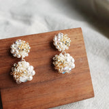 Estellar Earrings in Ivory Display Front