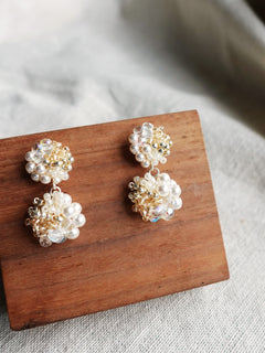 Estellar Earrings in Ivory Display Front