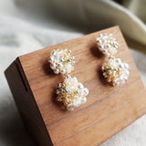 Estellar Earrings in Ivory Display Left