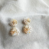 Estellar Earrings in Ivory Front Right